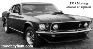 1969 Ford Mustang Mach 1 with front spoiler and mud flaps